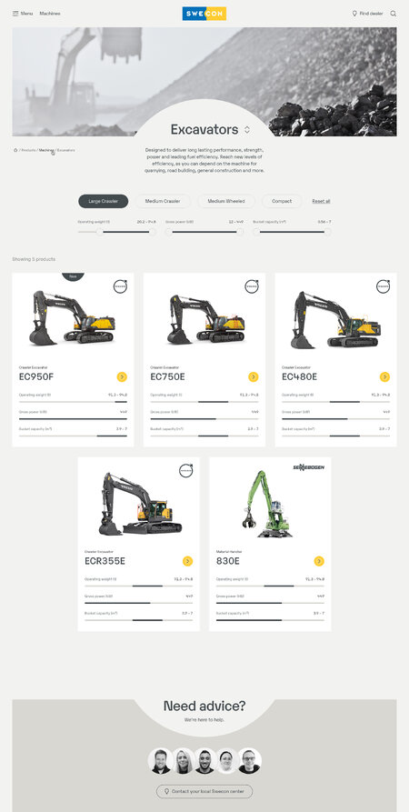 Swecon Product Listing